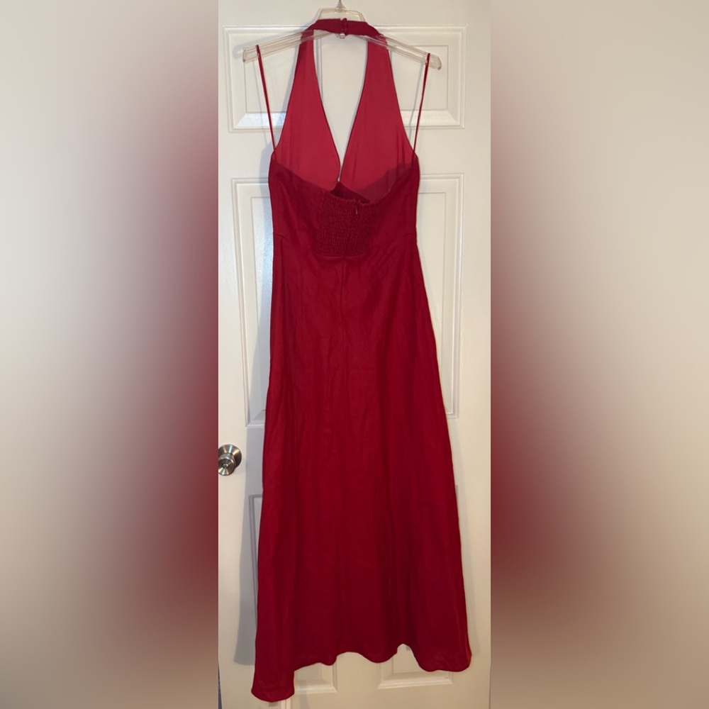 NWT Reformation Delilah linen halter maxi dress - Picture 6 of 11